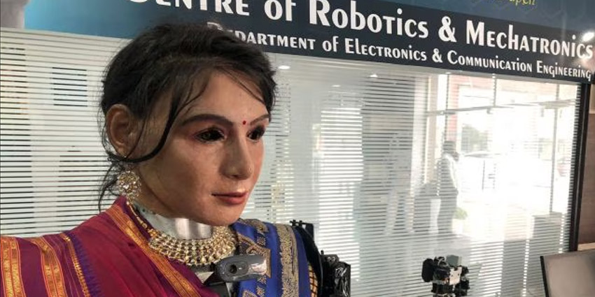 Anushka The Humanoid Robot Built from Recycled Parts