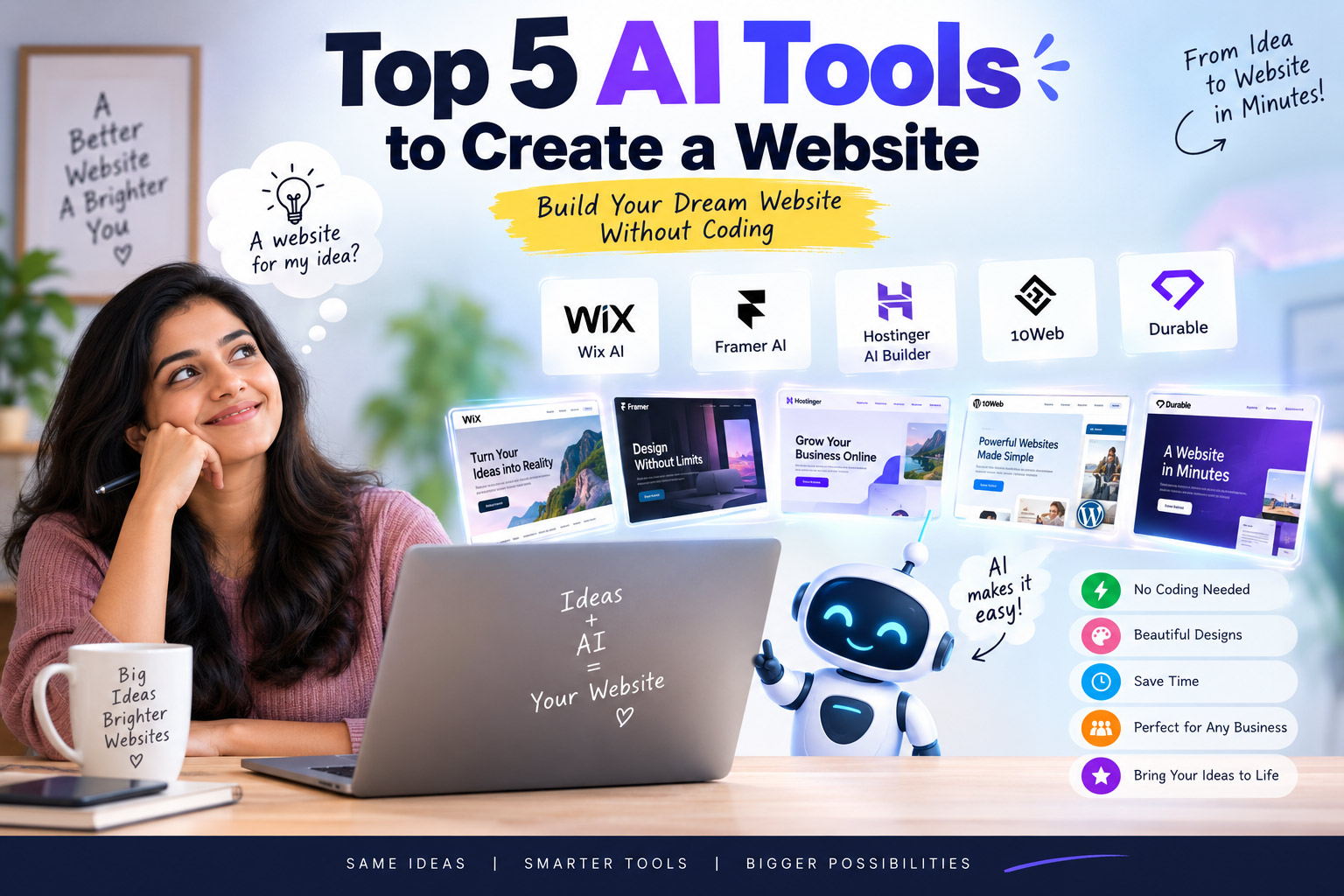 Top 5 AI Tools to Create a Website