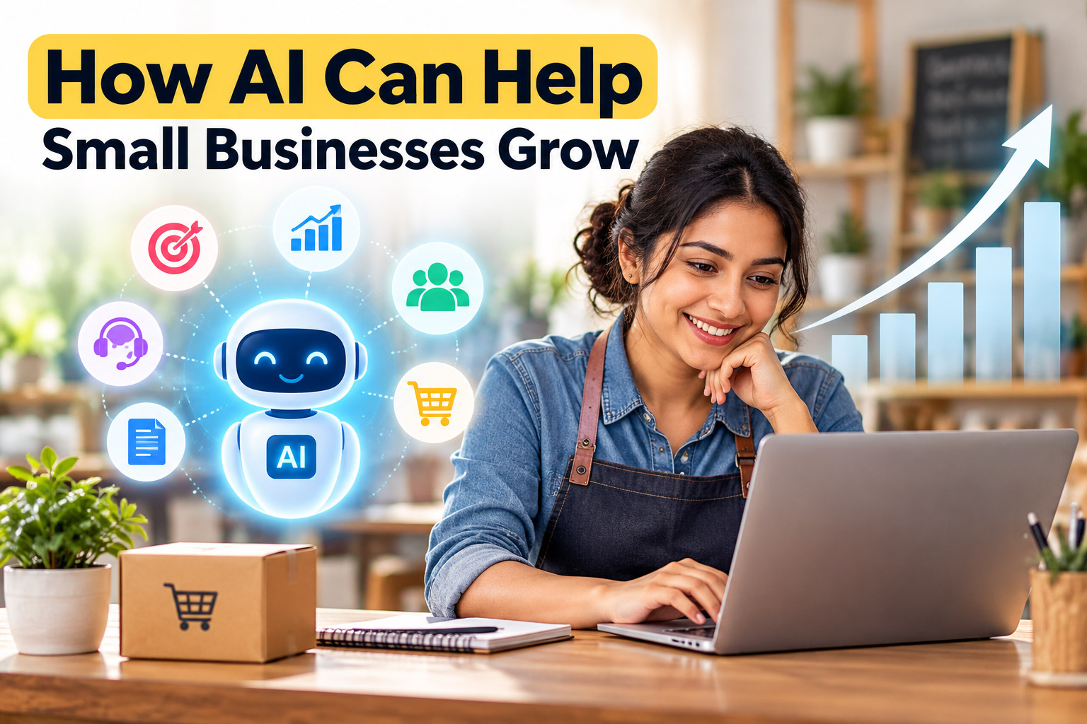 AI helping small businesses grow through automation, digital marketing, and customer service
