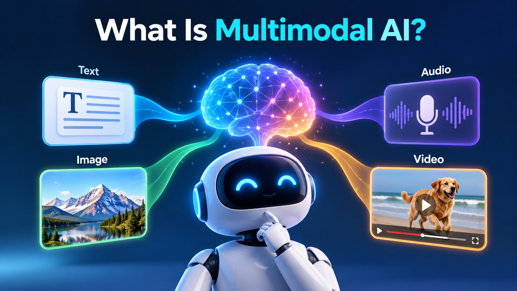 Multimodal AI connecting text, images, audio and video through artificial intelligence